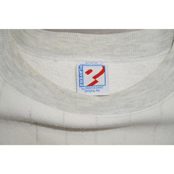 Vintage Wolf Wildlife Graphic Patch Crewneck Sweatshirt XXL USA Made - Picture 2 of 7